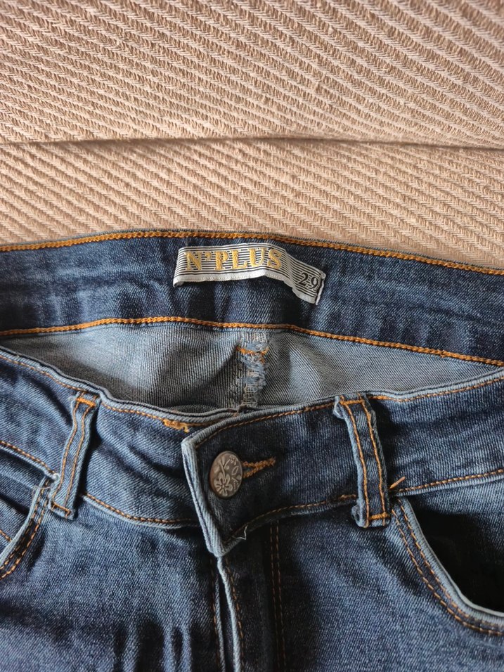 Kadın Mavi Normal Boy Dar Kesim Kot Pantolon - Görsel 2