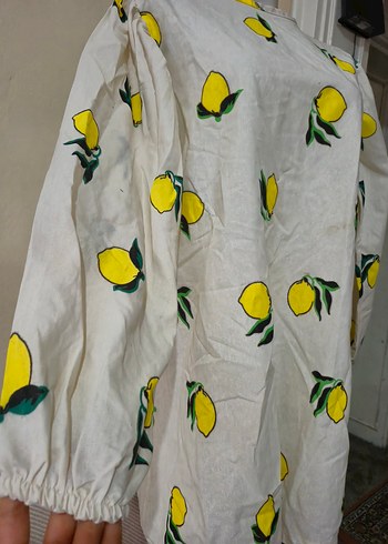 Desenli Sarı tunik - Görsel 2