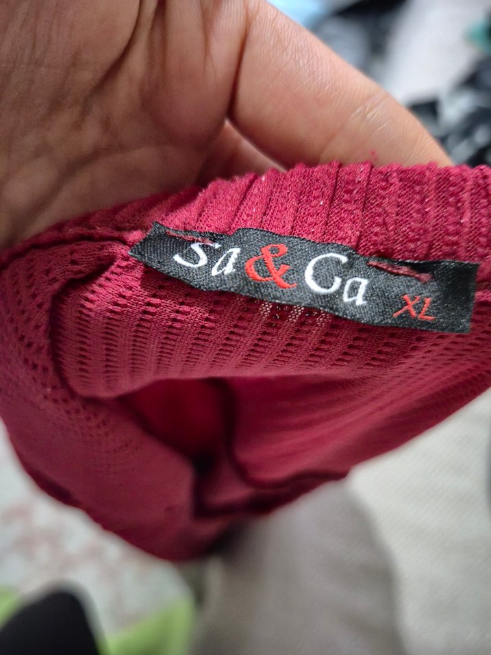 Bordo Triko Kolsuz Kadın Süveter - Görsel 3