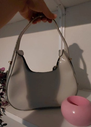  Beden gri Renk Tokalı gri Minimalist Kadın Çanta