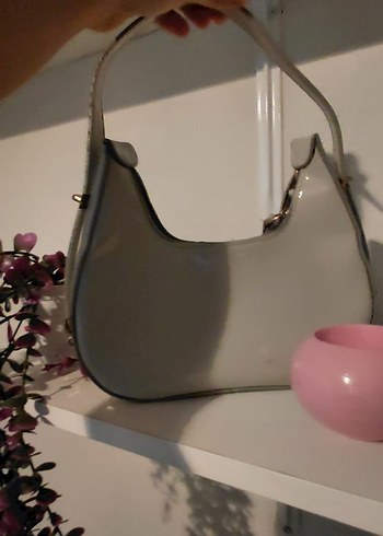 Tokalı gri Minimalist Kadın Çanta