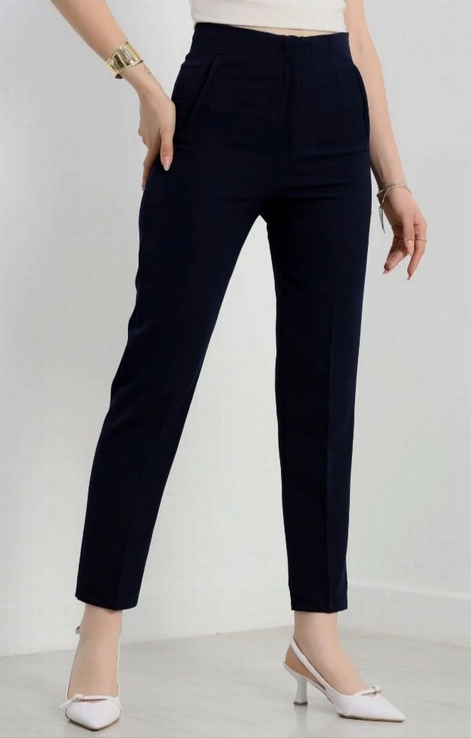 2 adet Kadın Kumaş Pantolon - Görsel 3