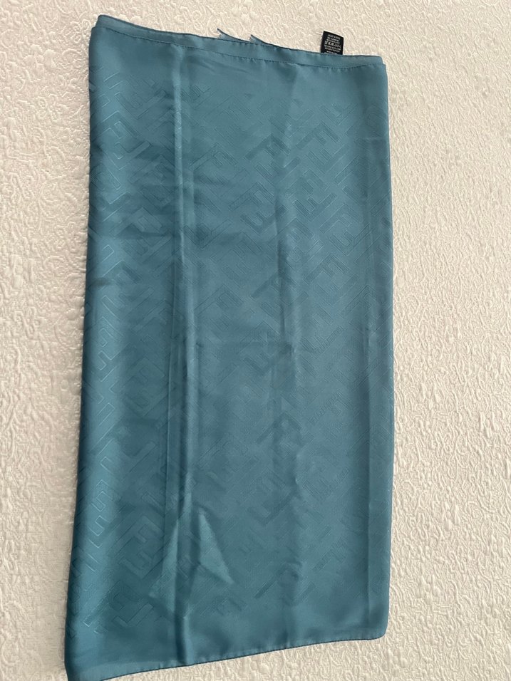 Mavi Gri Kadın Drapeli Şal - Görsel 2