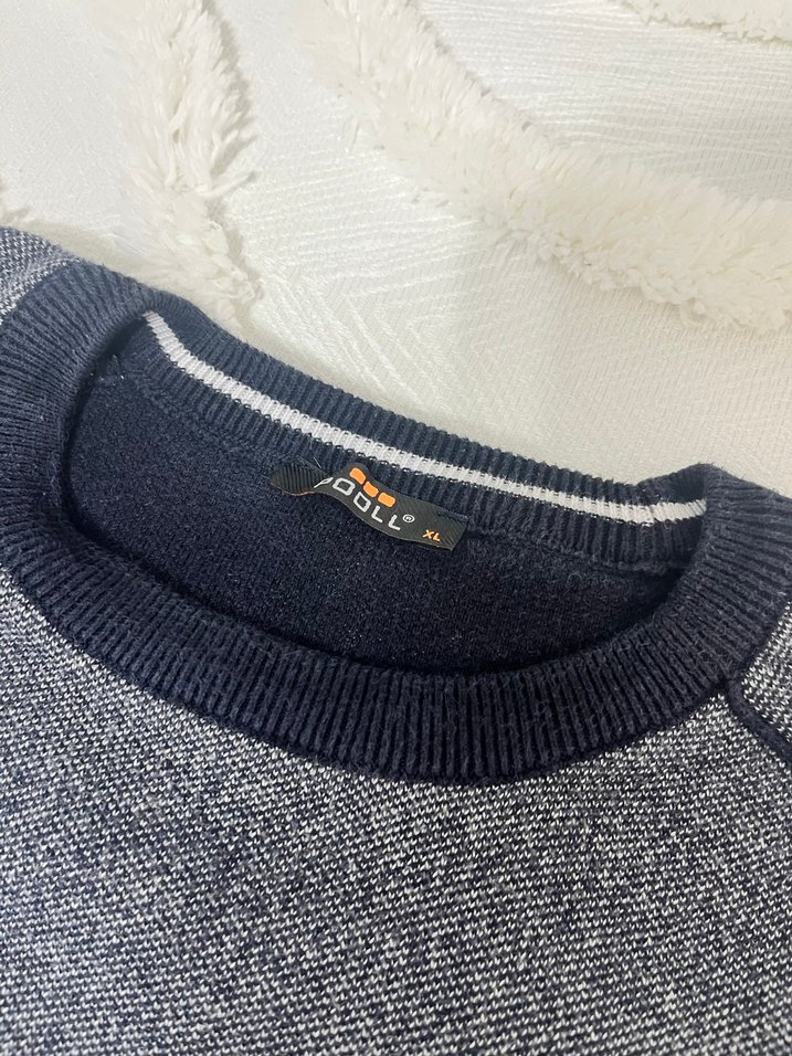 Gri Erkek Triko Sweatshirt - Görsel 2