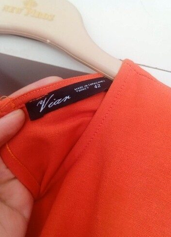 xl Beden turuncu Renk Turuncu bilek üstü elbise 