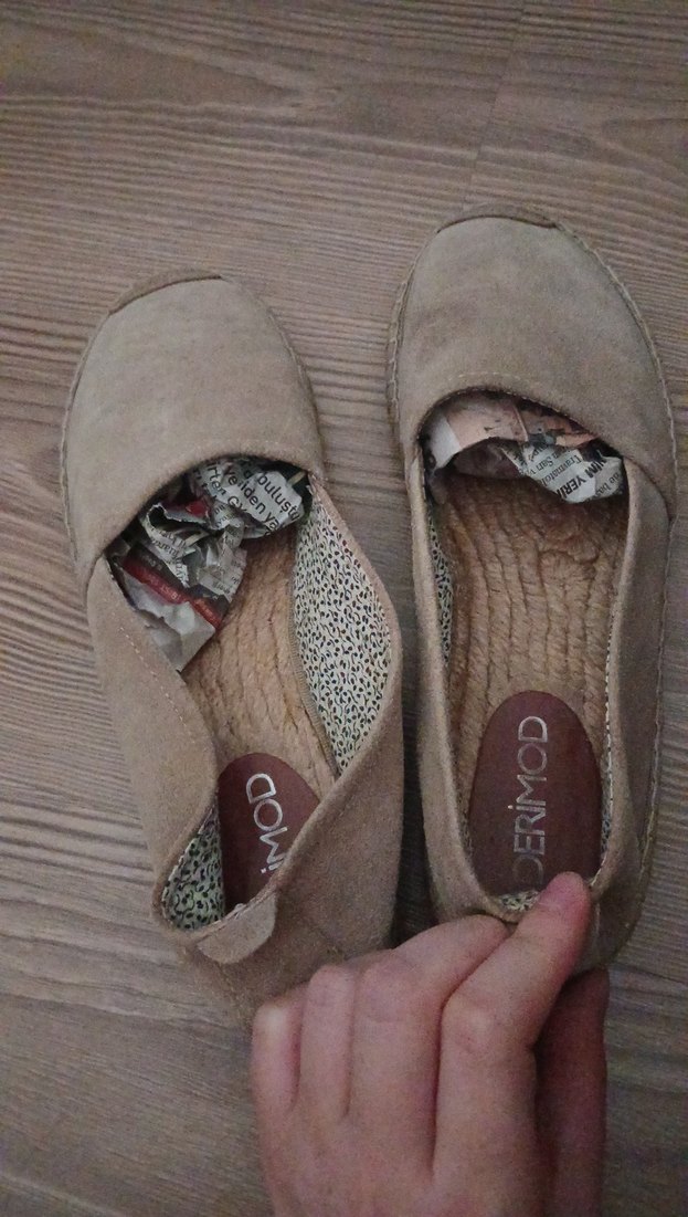 Derimod Bej Süet Kadın Espadril Düz Taban - Görsel 4