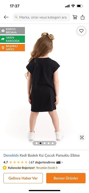 24-36 Ay Beden çeşitli Renk Denokids elbise 3 yaş