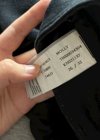 s Beden siyah Renk Siyah Kadın Midi Boy Denim Pantolon