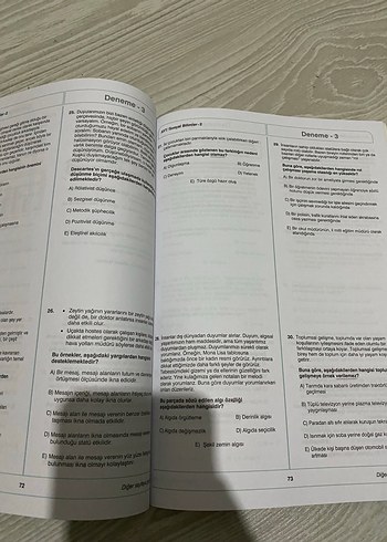 AYT 4'lü Branş Deneme Kitabı Eşit Ağırlık Sözel - Görsel 4