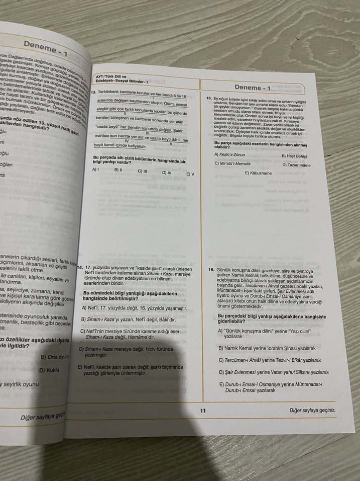 AYT 4'lü Branş Deneme Kitabı Eşit Ağırlık Sözel - Görsel 2