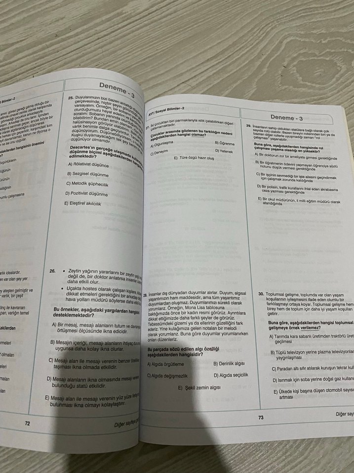 AYT 4'lü Branş Deneme Kitabı Eşit Ağırlık Sözel - Görsel 4