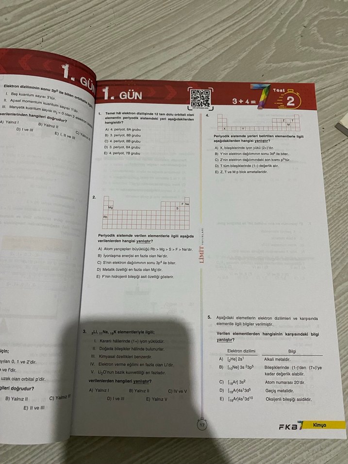 AYT FKB Soru Bankası 7 Günlük Test Kitabı - Görsel 2