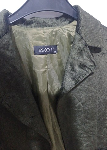 Düğmeli Yeşil Süet Kadın Blazer Ceket - Görsel 3