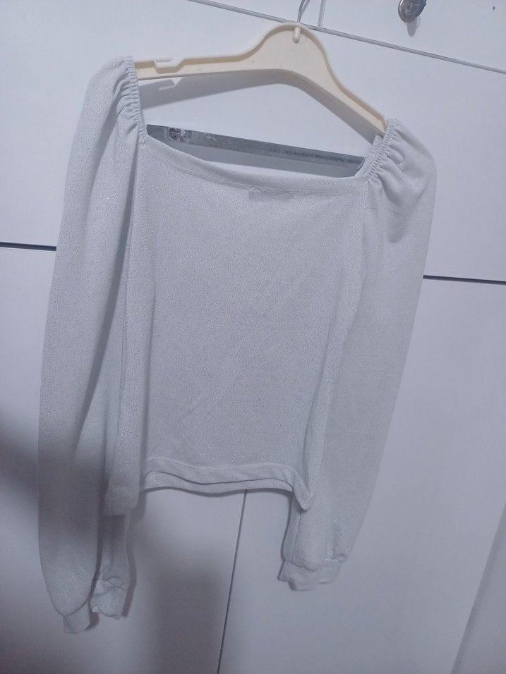 Gri Uzun Kollu Kadın Bluz - Görsel 4