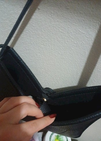 Siyah Deri Minimalist Kadın Çantası - Görsel 4