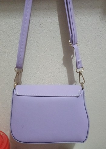 Pastel Mor Deri Kadın Omuz Çantası - Görsel 2