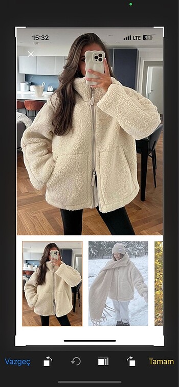 Madmext peluş mont ceket s beden