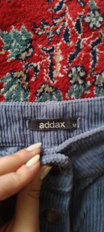 Addax Addax İndigo Kadife Etek 