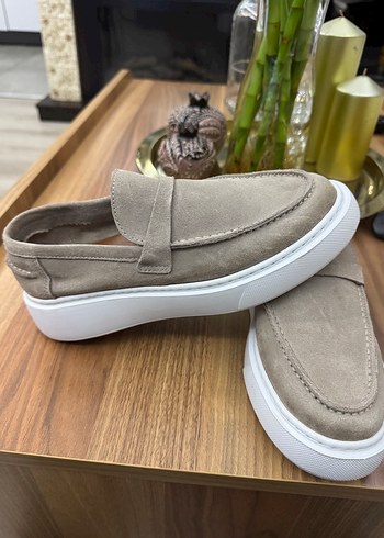 Diğer Bej Suet Slip On Loafer