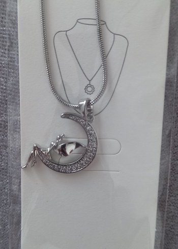 Accessorize Gri Zincir Detaylı Midi Kolye