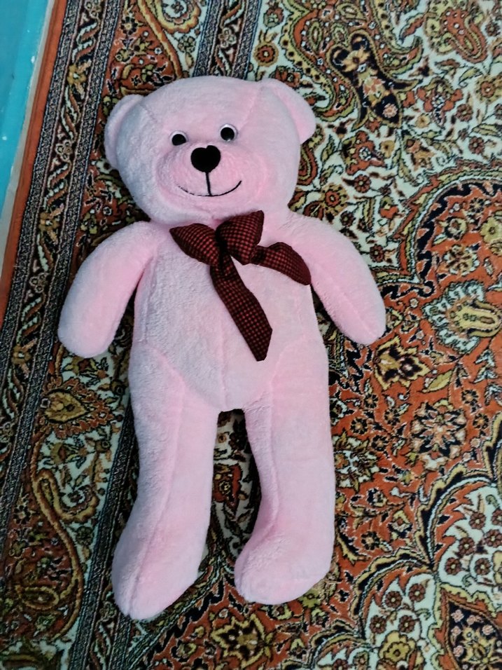 Pembe Peluş Ayıcık Oyuncak - Görsel 2