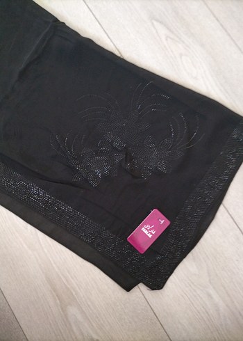 Siyah Payetli Gotik Kadın mevlüt örtüsü - Görsel 5