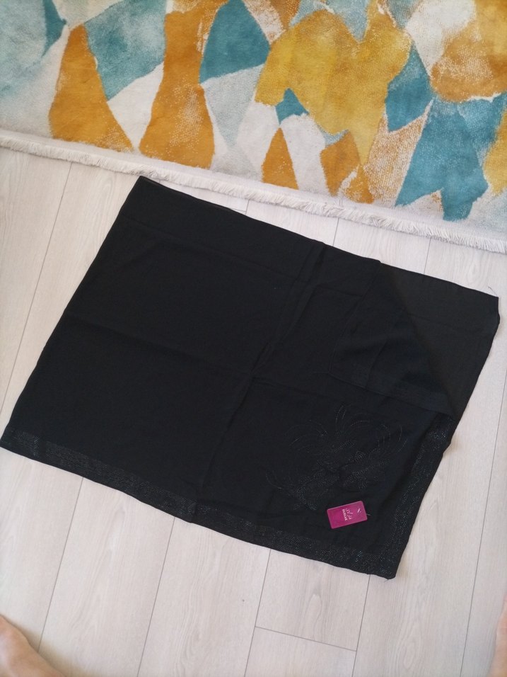 Siyah Payetli Gotik Kadın mevlüt örtüsü - Görsel 3