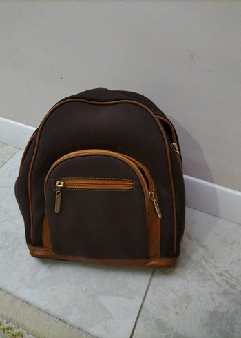 Kahverengi Süet Kadın Sırt Çantası - Görsel 2