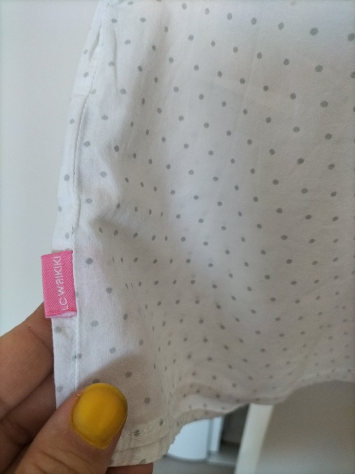 Kız Çocuk Beyaz Kısa Kollu 2-3 yaş Bluz - Görsel 5