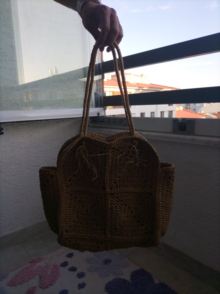 Bohem Örgü Kadın Çanta - Görsel 4