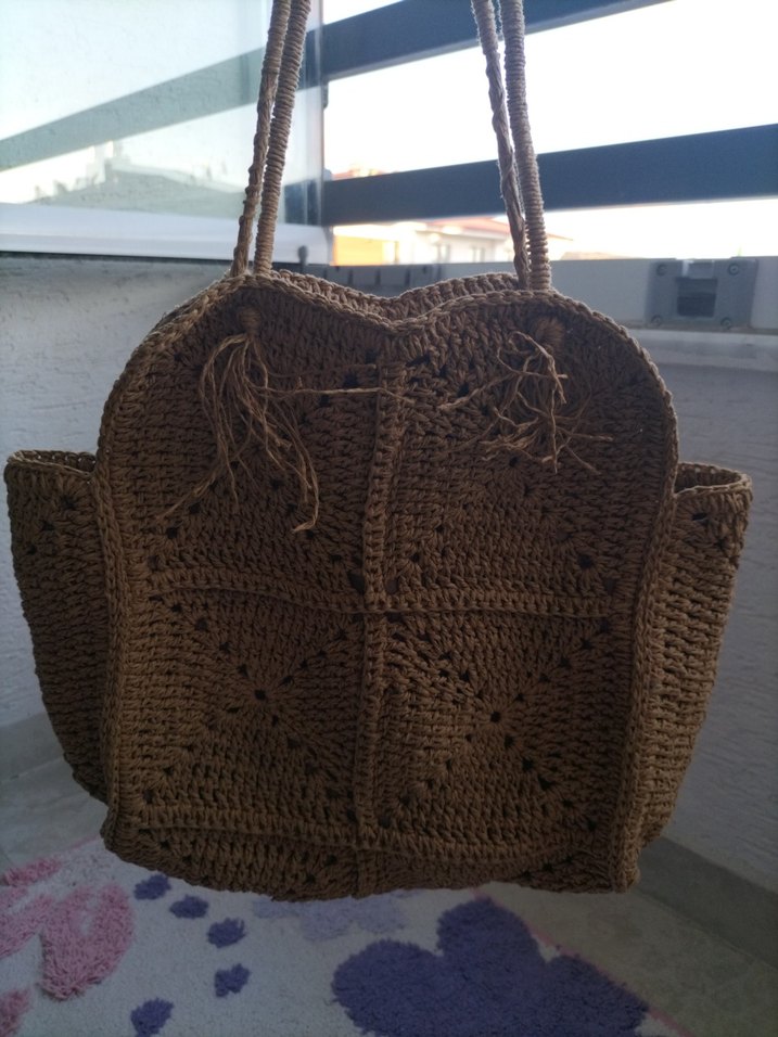 Bohem Örgü Kadın Çanta - Görsel 5