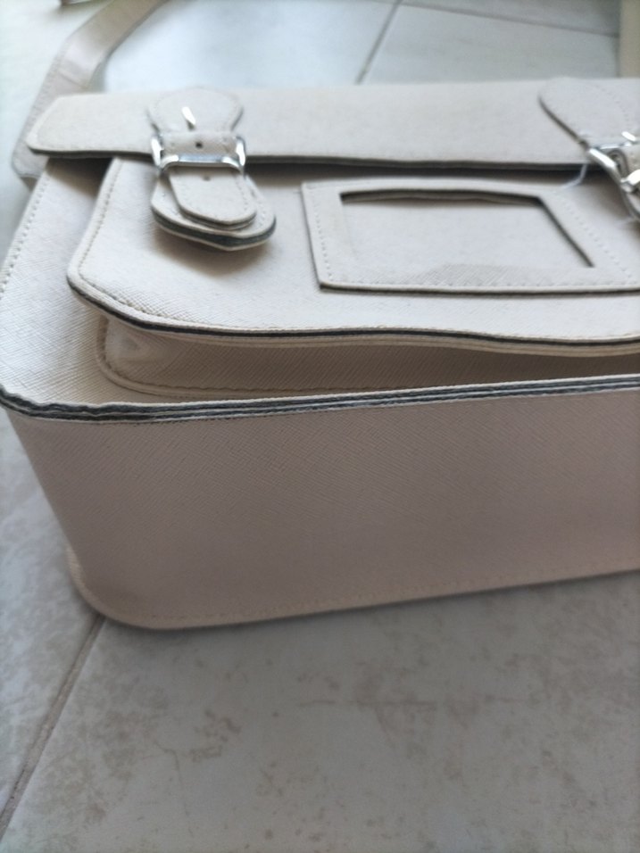 Bej Deri Tokalı Kadın Çanta - Görsel 3