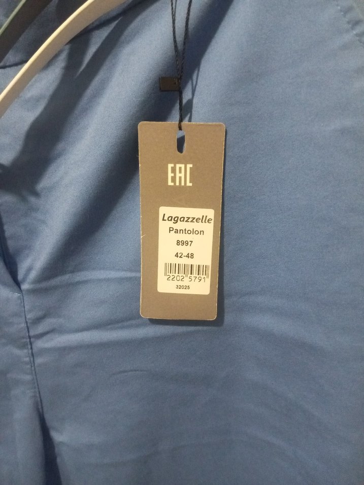 Mavi Kemerli Kadın Kumaş Pantolon - Görsel 3