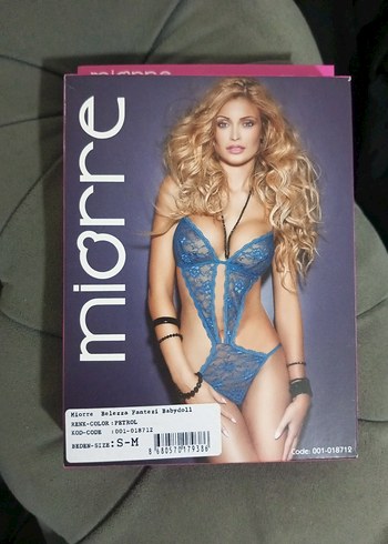 Miorre Mavi Desenli Mini Kadın Gecelik - Görsel 2