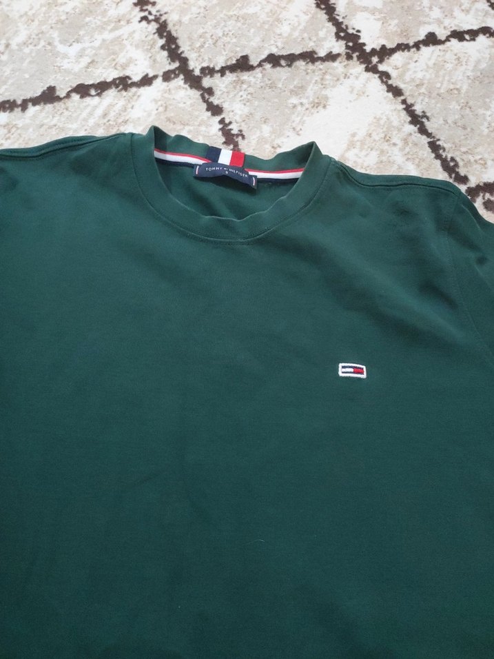 Erkek Yeşil Bisiklet Yaka Sweatshirt - Görsel 2