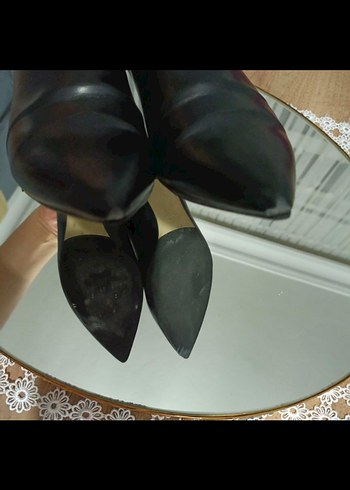 37 Beden siyah Renk Siyah Deri Stiletto Topuklu Kadın Bot