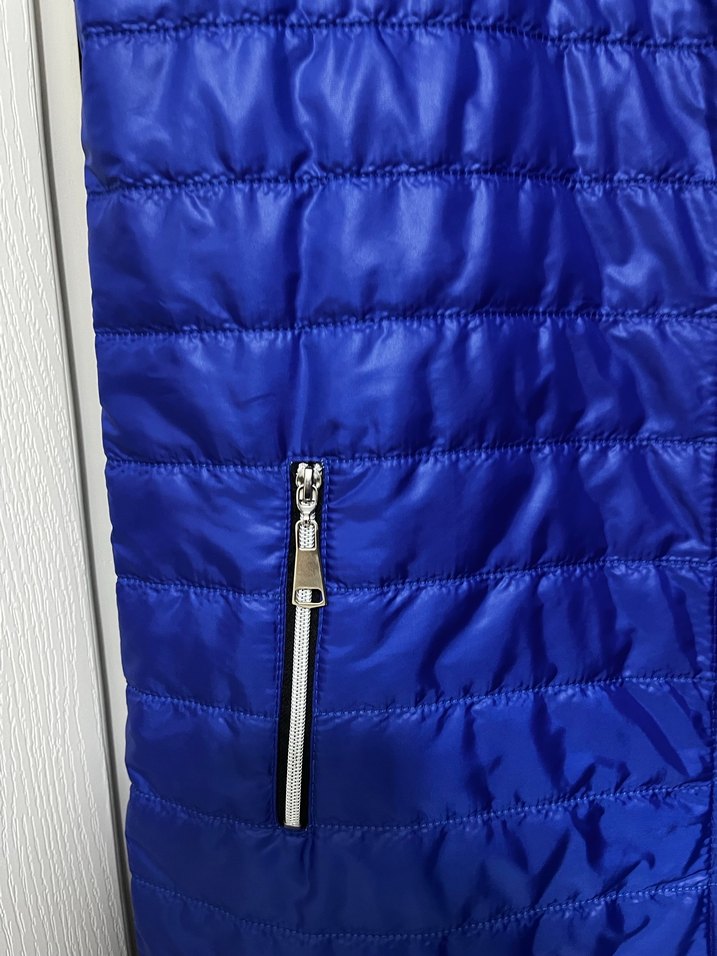 Mavi Fermuarlı Kadın Kış Ceketi - Görsel 3