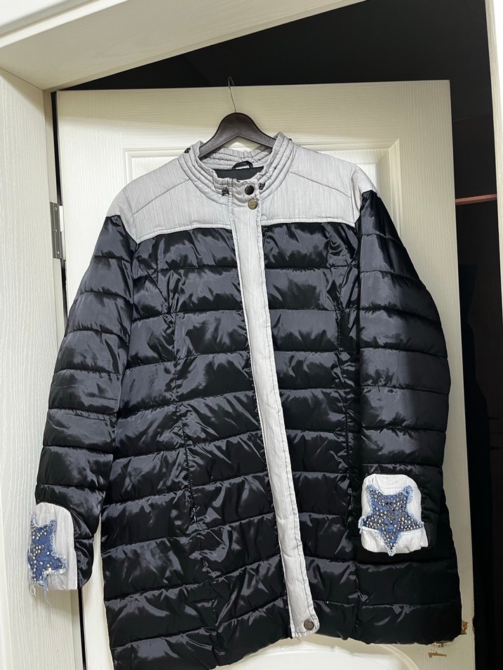 Düğmeli Gri Midi Kadın Mont - Görsel 3