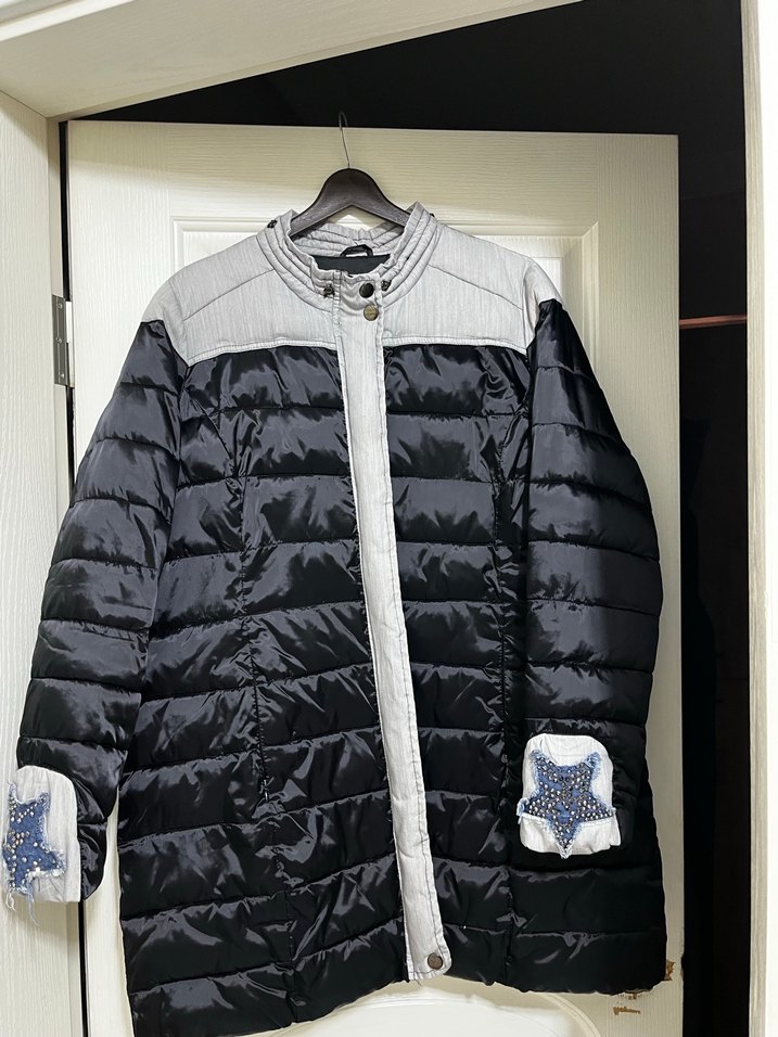 Düğmeli Gri Midi Kadın Mont - Görsel 4