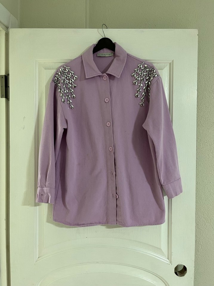 Pullu Kadın ceket - Görsel 5