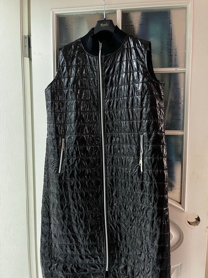 Siyah Uzun Fermuarlı Kadın Yelek - Görsel 2