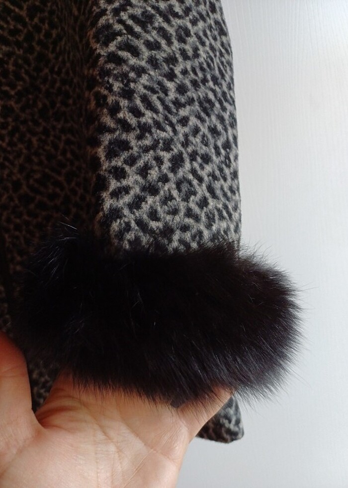 Orjinal kürklü Leopar kaban - Görsel 3