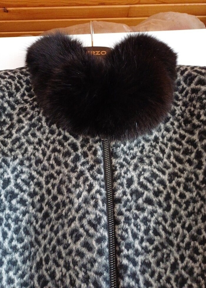 Orjinal kürklü Leopar kaban - Görsel 2