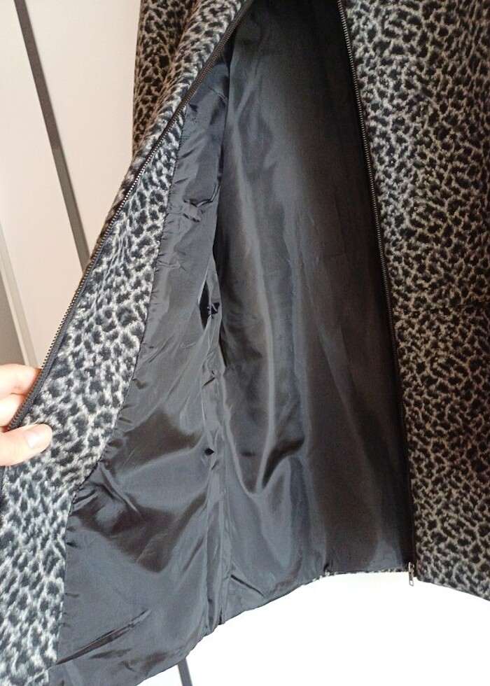 Orjinal kürklü Leopar kaban - Görsel 5