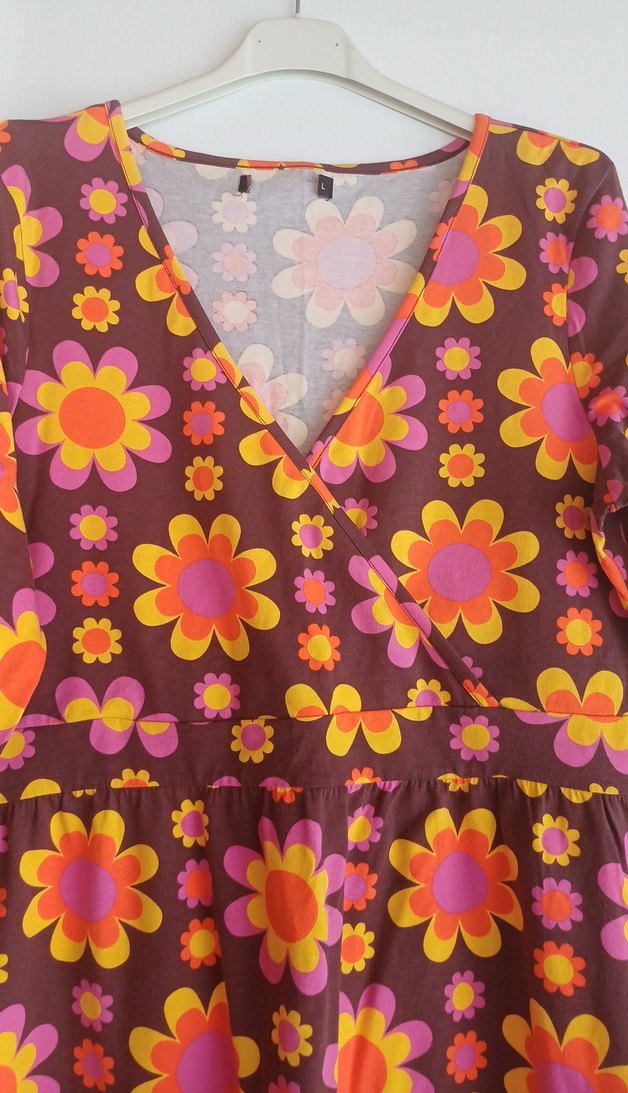 Çiçek Desenli Uzun Kollu Bohem Midi Elbise - Görsel 2