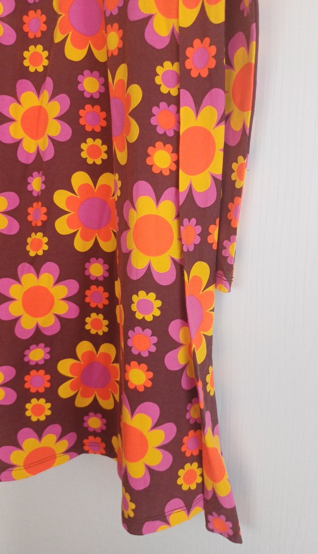 Çiçek Desenli Uzun Kollu Bohem Midi Elbise - Görsel 4