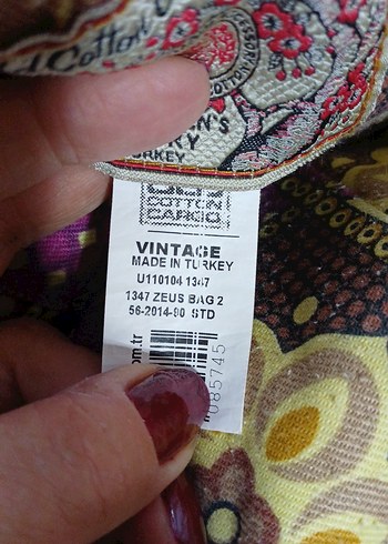 Renkli Baskılı Dokuma Sırt Çantası - Görsel 6