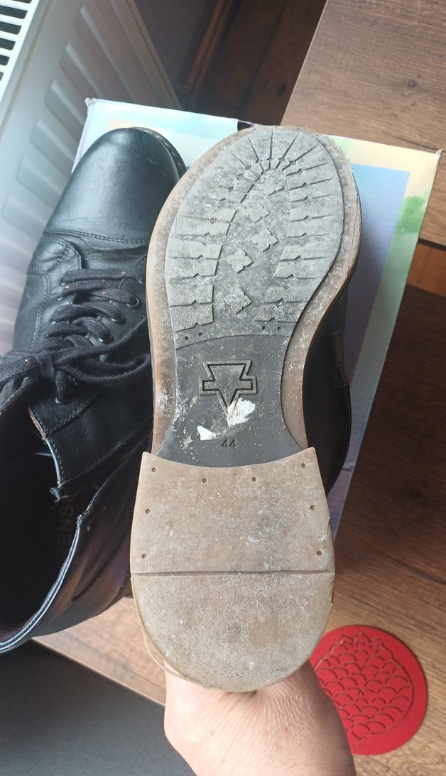 Erkek Siyah Deri Normcore Ayakkabı Bağcıklarını ve fermuarli - Görsel 3