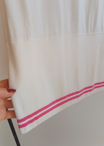 Beyaz Penye elbise - Görsel 4