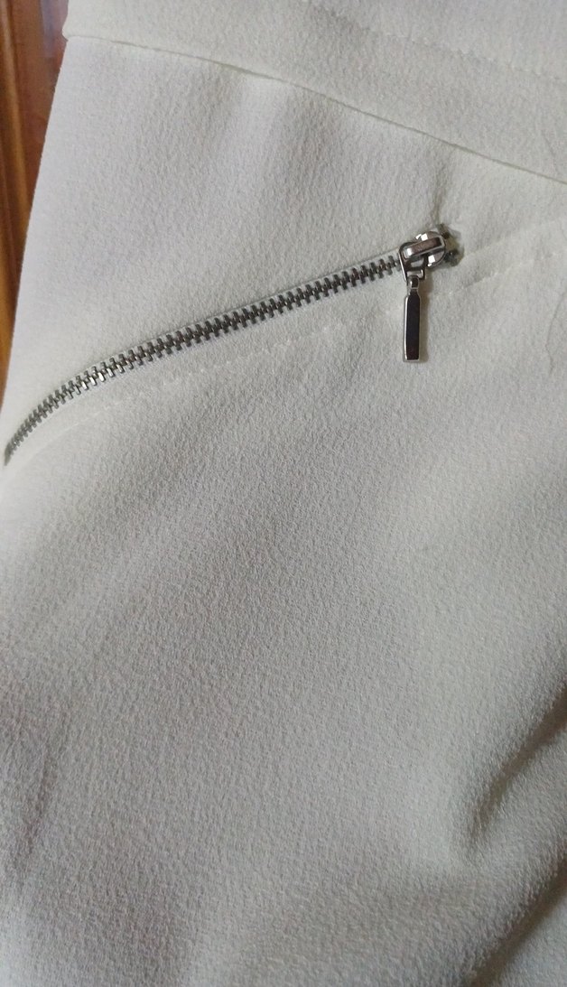 Drapeli Beyaz Midi Kadın Blazer Ceket - Görsel 5